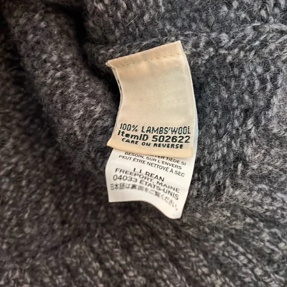 Lambswool dark gray sweater from L.L. Bean - Picture 3 of 4